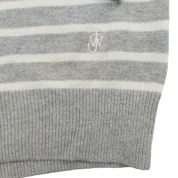 JW Anderson x Uniqlo Hoodie Womens XL Gray White Striped Wool Blend Cozy Comfy - Picture 8 of 12